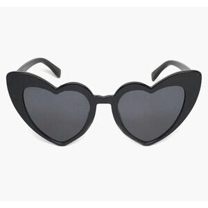 Heart Shape Frame Black Sunglasses UV Protection